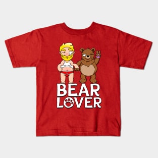Bear Lover Blond Kids T-Shirt